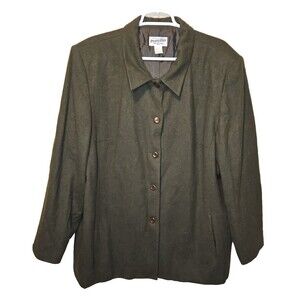 Pendleton Jacket Soft Shell VINTAGE 100% Virgin Wool Plus 16W Green Chest 48"